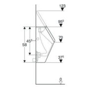Geberit Urinoir Renova Plan blanc, avec couvercle, arrivée/sortie arrière-2