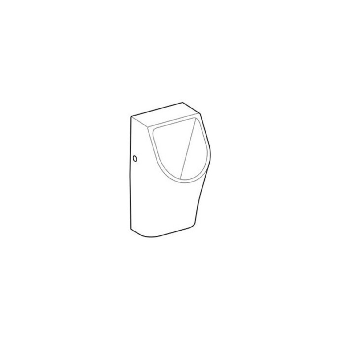 Geberit Urinoir Renova Plan sortie arrière, sans eau, blanc KeraTect