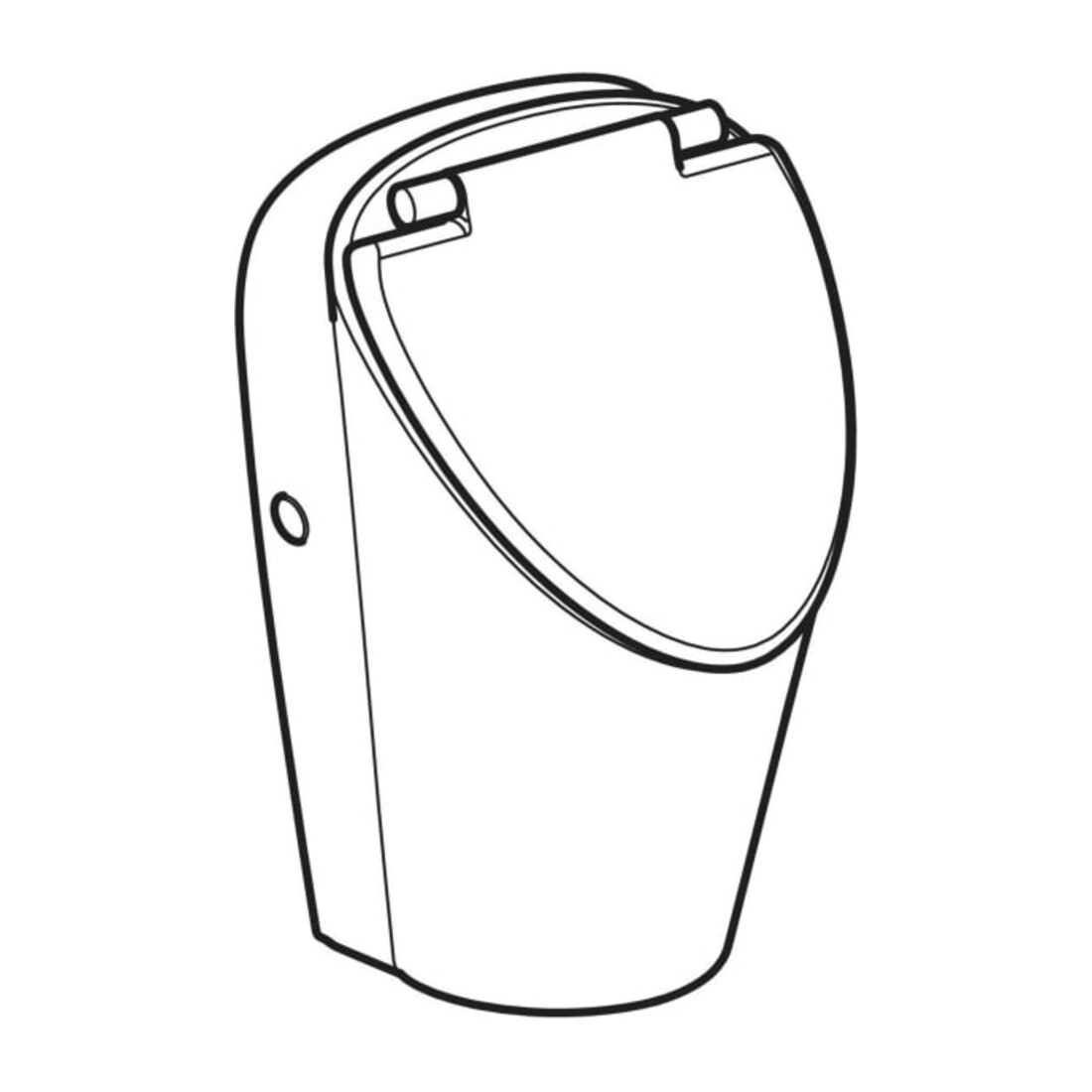 Geberit Urinoir Renova S avec couvercle, évacuation haute, alimentation haute, blanc