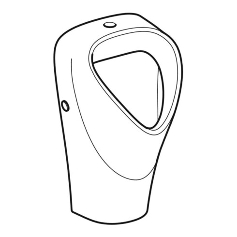 Geberit Urinoir Renova w K-T., triangulaire, entrée côté, évacuation haut