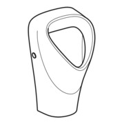 Geberit Urinoir Renova we., triangulaire, entrée par le haut, sortie arrière-2