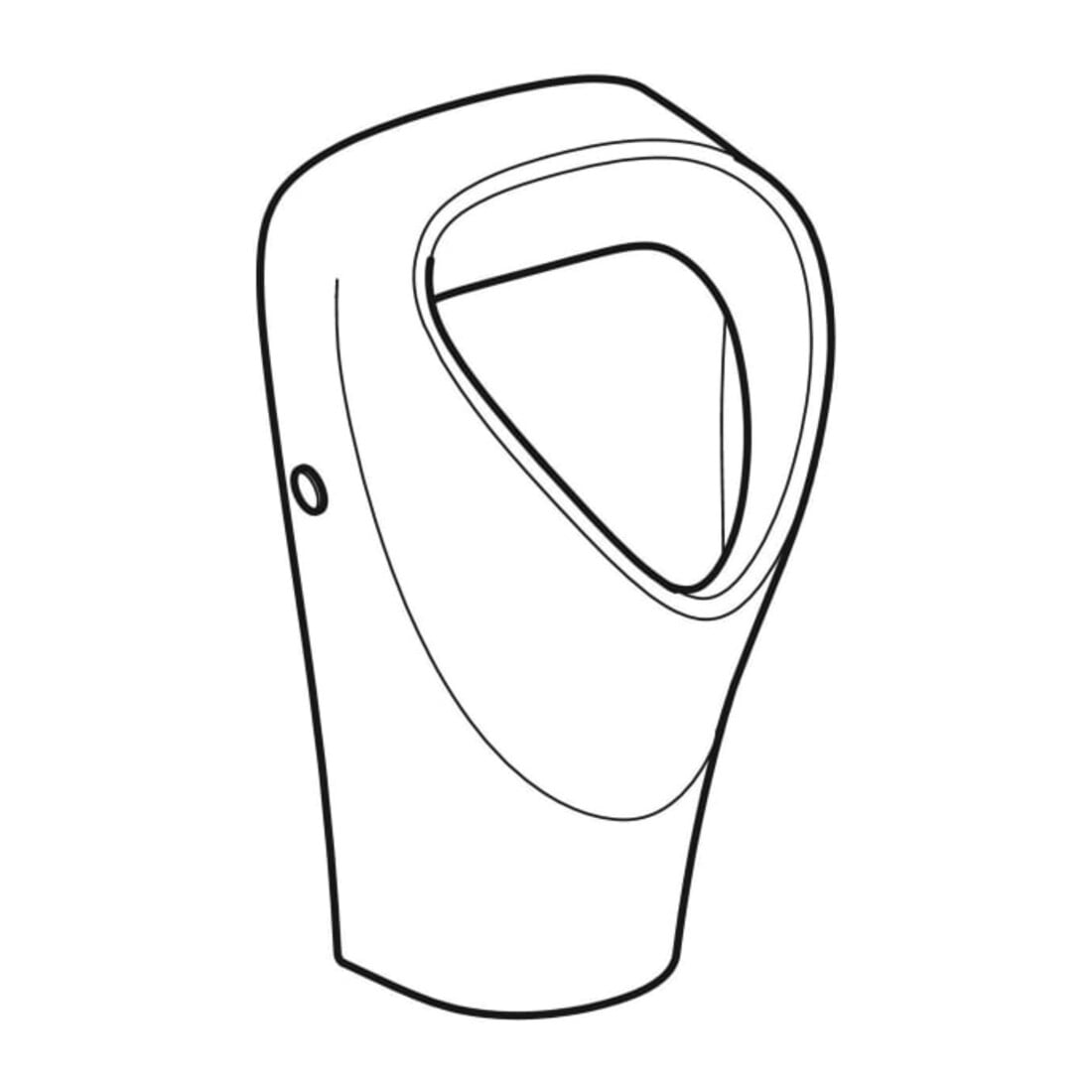 Geberit Urinoir Renova we., triangulaire, entrée par le haut, sortie arrière
