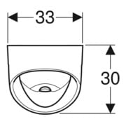 Geberit Urinoir Renova we., triangulaire, entrée par le haut, sortie arrière-4