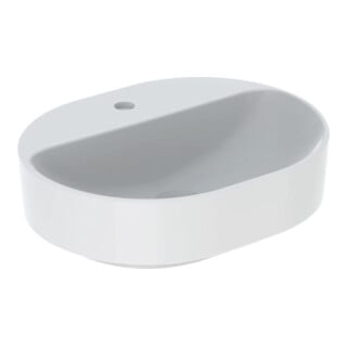 Geberit Vasque à poser VariForm 50x40 cm, H I P, sans trop-plein, elliptique, blanc K-Tect