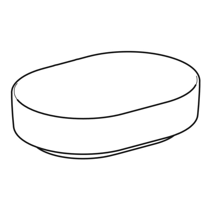 Geberit Vasque à poser VariForm 55x40 cm, sans trop-plein, elliptique, blanc K-Tect