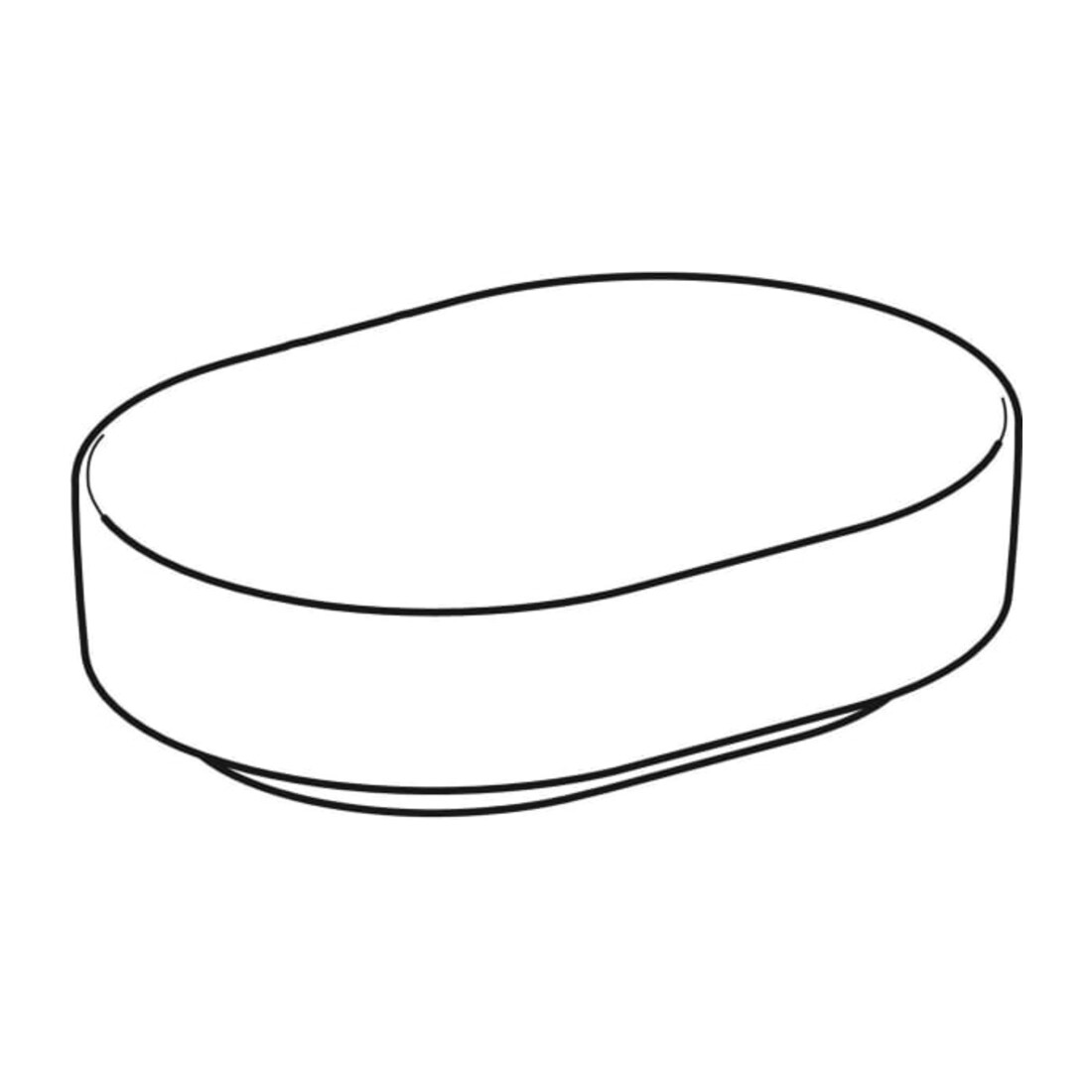 Geberit Vasque à poser VariForm 55x40 cm, sans trop-plein, elliptique, blanc K-Tect