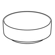 Geberit Vasque à poser VariForm d 40 cm, sans robinet, sans trop-plein, ronde, blanc K-Tect-4