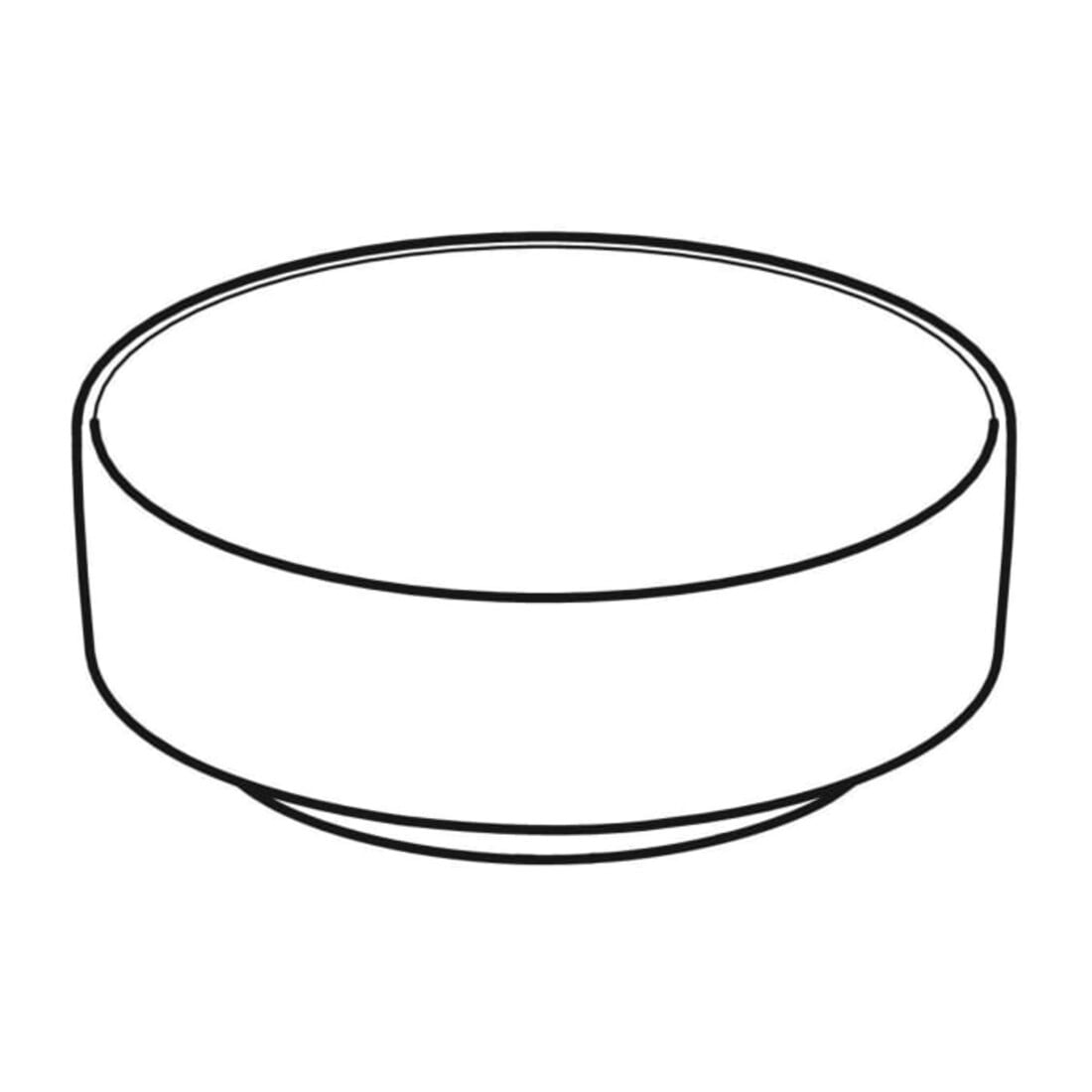 Geberit Vasque à poser VariForm d 40 cm, sans robinet, sans trop-plein, ronde, blanc K-Tect