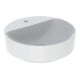 Geberit Vasque à poser VariForm d 45 cm, avec trou de robinet, sans trop-plein, ronde, blanche-1
