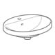 Geberit Vasque encastrée VariForm US verre/blanc, 50x45cm, avec HLP, avec SLS, ovale
