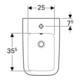Geberit Wand-Bidet iCon Square geschlossene Form, mit Überlauf, weiß-4