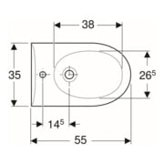 Geberit Wand-Bidet Renova mit Überlauf, weiß-2