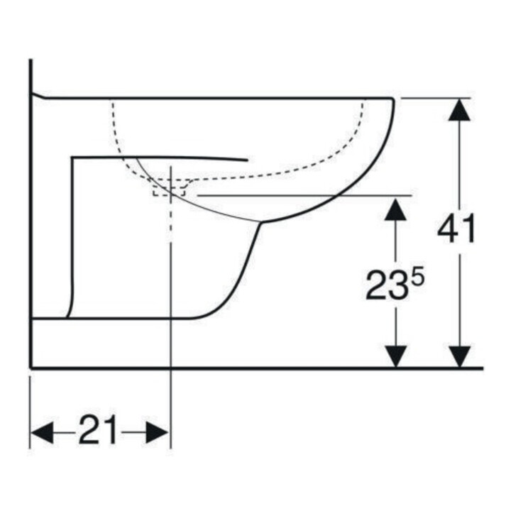 Geberit Wand-Bidet Renova mit Überlauf, weiß