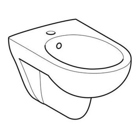 Geberit Wand-Bidet Renova mit Überlauf, weiß