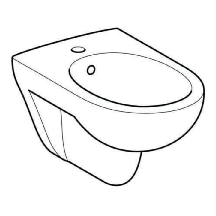 Geberit Wand-Bidet Renova mit Überlauf, weiß