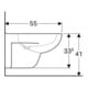 Geberit Wand-Bidet Renova mit Überlauf, weiß KeraTect-5