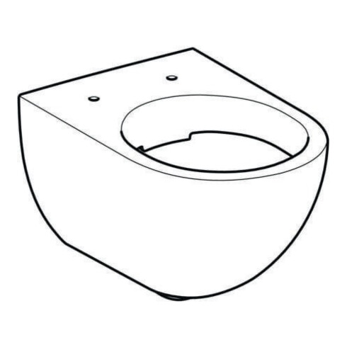 Geberit Wand-Tiefspül-WC ACANTO geschlossene Form, Rimfree weiß KeraTect