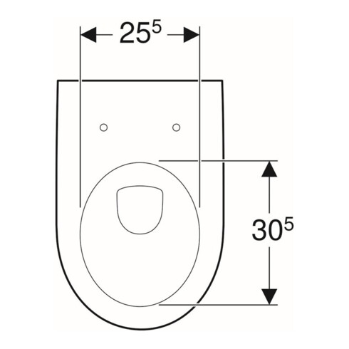 Geberit Wand-WC, Tiefspüler iCon 35,5x53cm, geschlossene Form, weiß