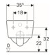 Geberit Wand-WC, Tiefspüler iCon 35,5x49cm, vrk A, geschl., rimfr., we.-4