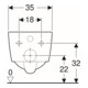 Geberit Wand-WC, Tiefspüler iCon Square 35x54cm, geschl. F., rimfr., we. K-Tect-5