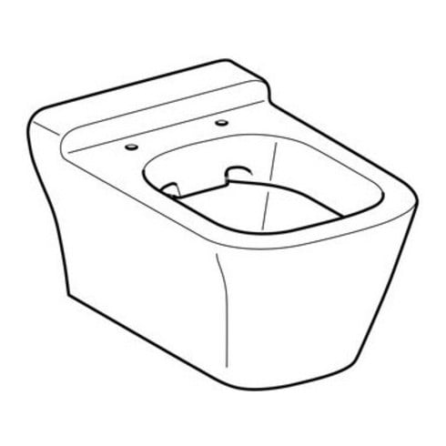 Geberit Wand-Tiefspül-WC MYDAY Rimfree, geschlossene Form weiß