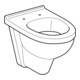 Geberit Wand-Tiefspül-WC RENOVA COMFORT erhöht, mit Spülrand weiß-1