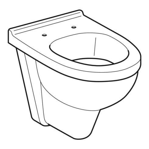 Geberit Wand-Tiefspül-WC RENOVA COMFORT erhöht, mit Spülrand weiß
