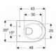 Geberit Wand-WC, Tiefspüler Renova Compact 6/5 l, verkürzte Ausladung, weiß-4