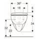 Geberit Wand-Tiefspül-WC RENOVA mit Spülrand, mit WC-Sitz weiß-5