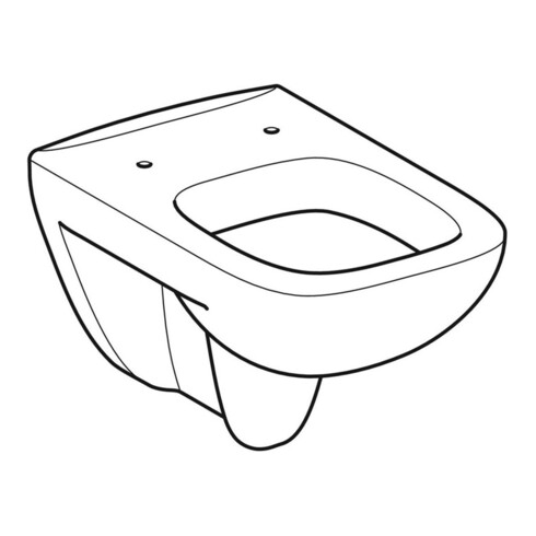 Geberit Wand-Tiefspül-WC RENOVA PLAN mit Spülrand weiß
