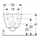 Geberit Wand-Tiefspül-WC Square SMYLE Rimfree, geschlossene Form weiß-5