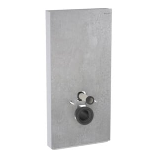 Geberit Wand-WC-Modul Monolith Bauh. 101cm, Fr. Beton, Seite aluminium