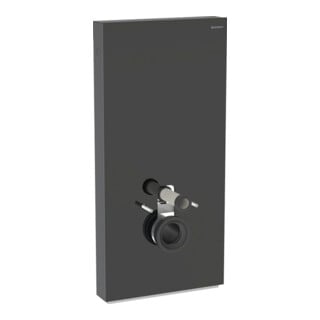Geberit Wand-WC-Modul Monolith Bauh. 101cm, Fr. Gl. sw, S. Alu SW-chrom