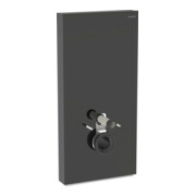 Geberit Wand-WC-Modul Monolith Bauh. 101cm, Fr. Gl. sw, S. Alu SW-chrom