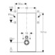 Geberit Wand-WC-Modul Monolith BH 101cm, Fr. Schiefer, S. Alu SW-chrom