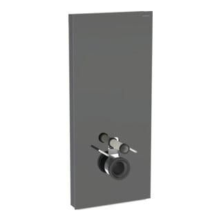 Geberit Wand-WC-Modul Monolith BH 114cm, Fr. Gl. la., S. Alu SW-chrom