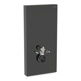 Geberit Wand-WC-Modul Monolith Plus Bauh. 101cm, Fr. Gl. sw, S. Alu SW-chrom
