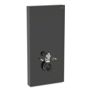 Geberit Wand-WC-Modul Monolith Plus Bauh. 101cm, Fr. Gl. sw, S. Alu SW-chrom