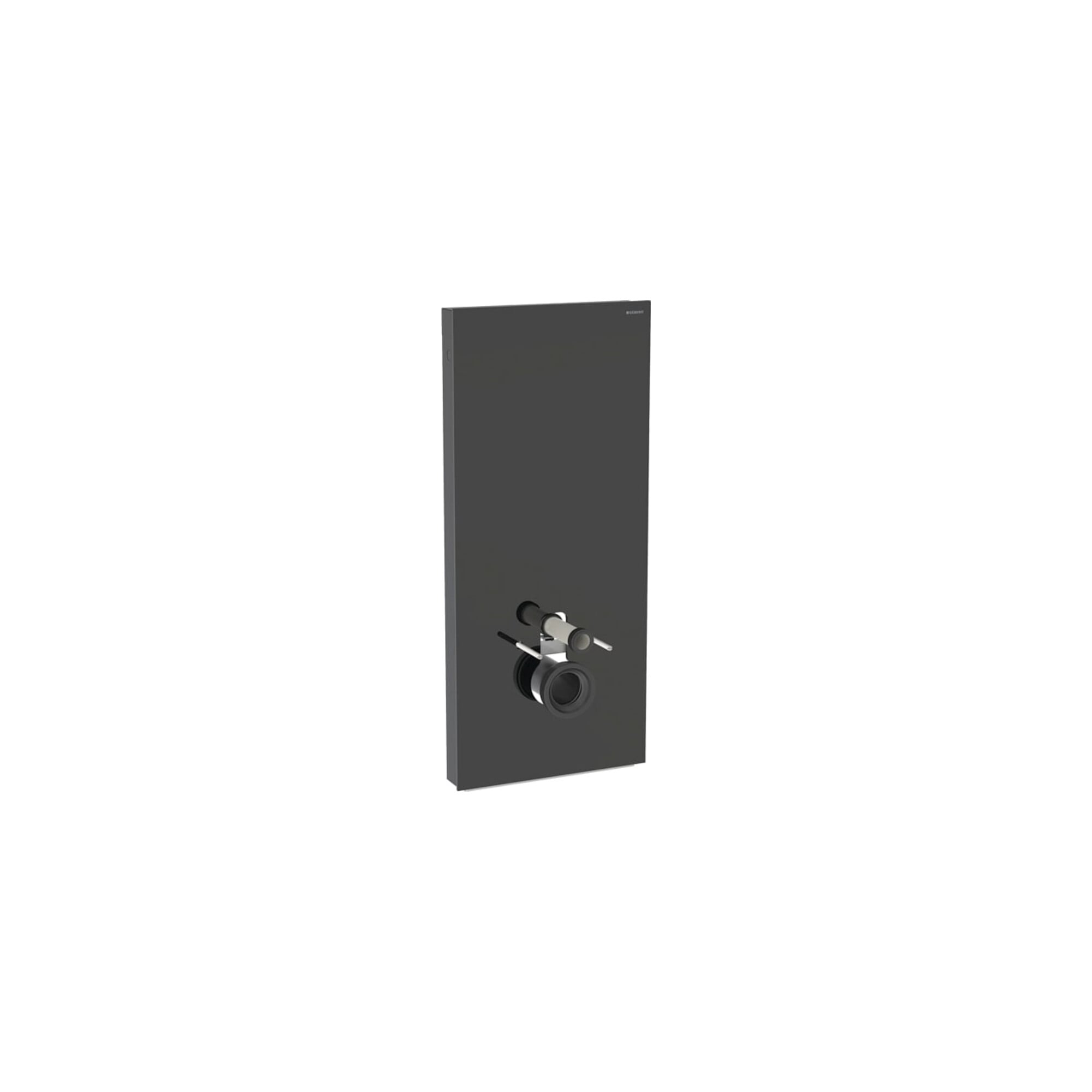 Geberit Wand-WC-Modul Monolith Plus Bauh. 114cm, Fr. Gl. sw, S. Alu SW-chrom