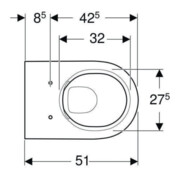 Geberit Wand-WC, Tiefspüler Acanto 4,5 l, geschl., rimfree, weiß KeraTect-2
