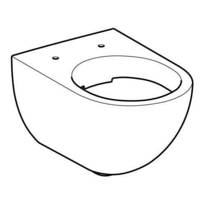 Geberit Wand-WC, Tiefspüler Acanto 4,5 l, geschl., rimfree, weiß KeraTect
