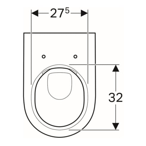 Geberit Wand-WC, Tiefspüler Acanto 4,5 l, geschl., rimfree, weiß KeraTect