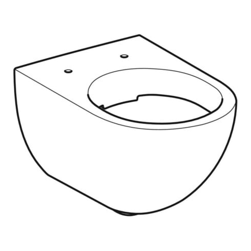 Geberit Wand-WC, Tiefspüler Acanto 4,5 l, geschl., rimfree, weiß KeraTect