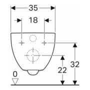 Geberit Wand-WC, Tiefspüler Acanto 4,5 l, geschlossen, rimfree, weiß-2