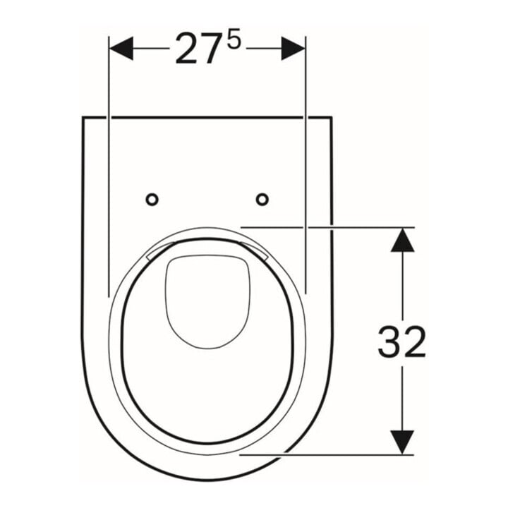 Geberit Wand-WC, Tiefspüler Acanto 4,5 l, geschlossen, rimfree, weiß