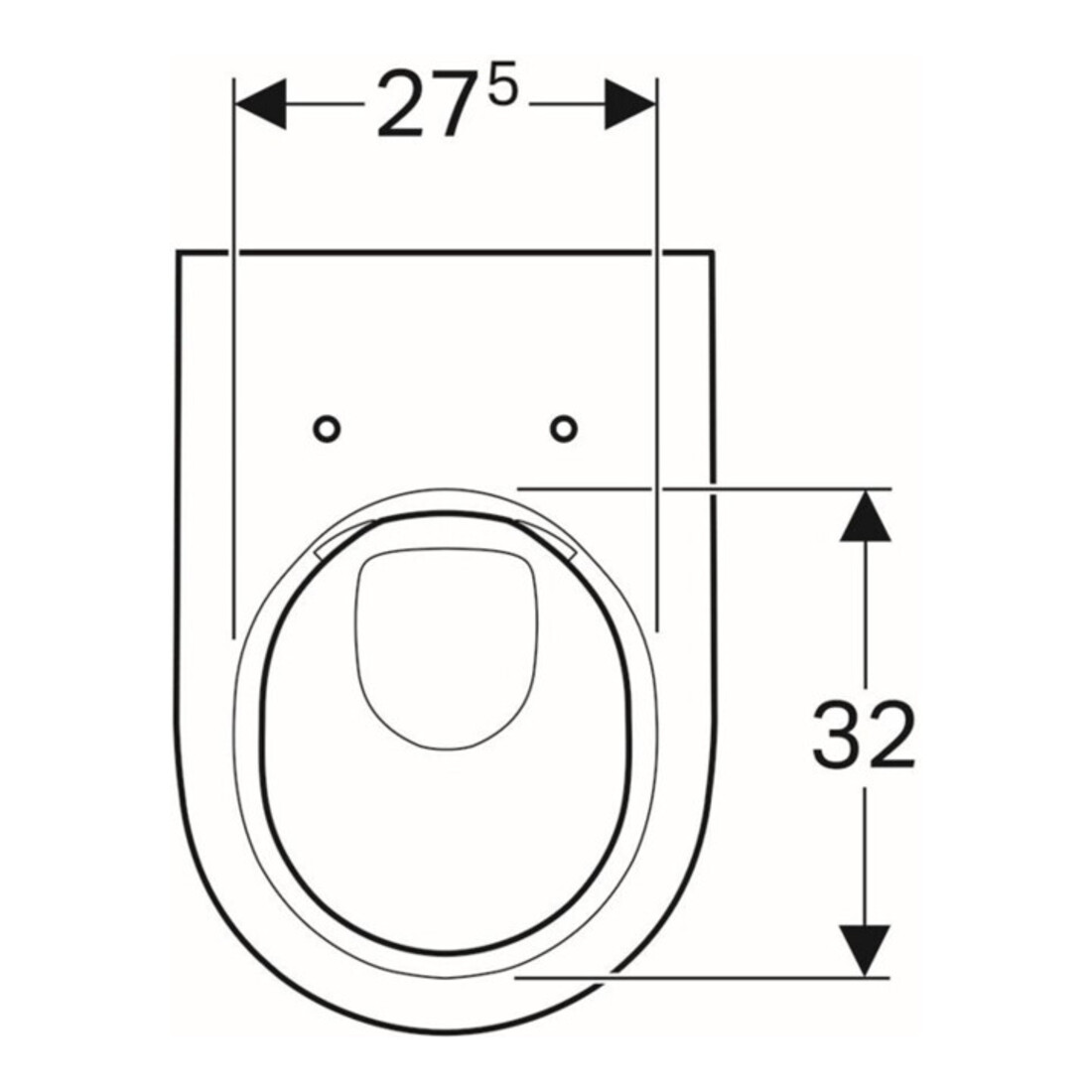Geberit Wand-WC, Tiefspüler Acanto 4,5 l, geschlossen, rimfree, weiß
