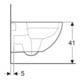 Geberit Wand-WC, Tiefspüler Acanto 4,5 l, geschlossen, rimfree, weiß