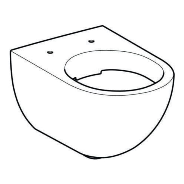 Geberit Wand-WC, Tiefspüler Acanto 4,5 l, geschlossen, rimfree, weiß