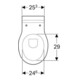 Geberit Wand-WC, Tiefspüler Bambini weiß KeraTect, 6 l-4