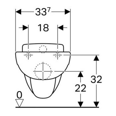 Geberit Wand-WC, Tiefspüler Bambini weiß KeraTect, 6 l
